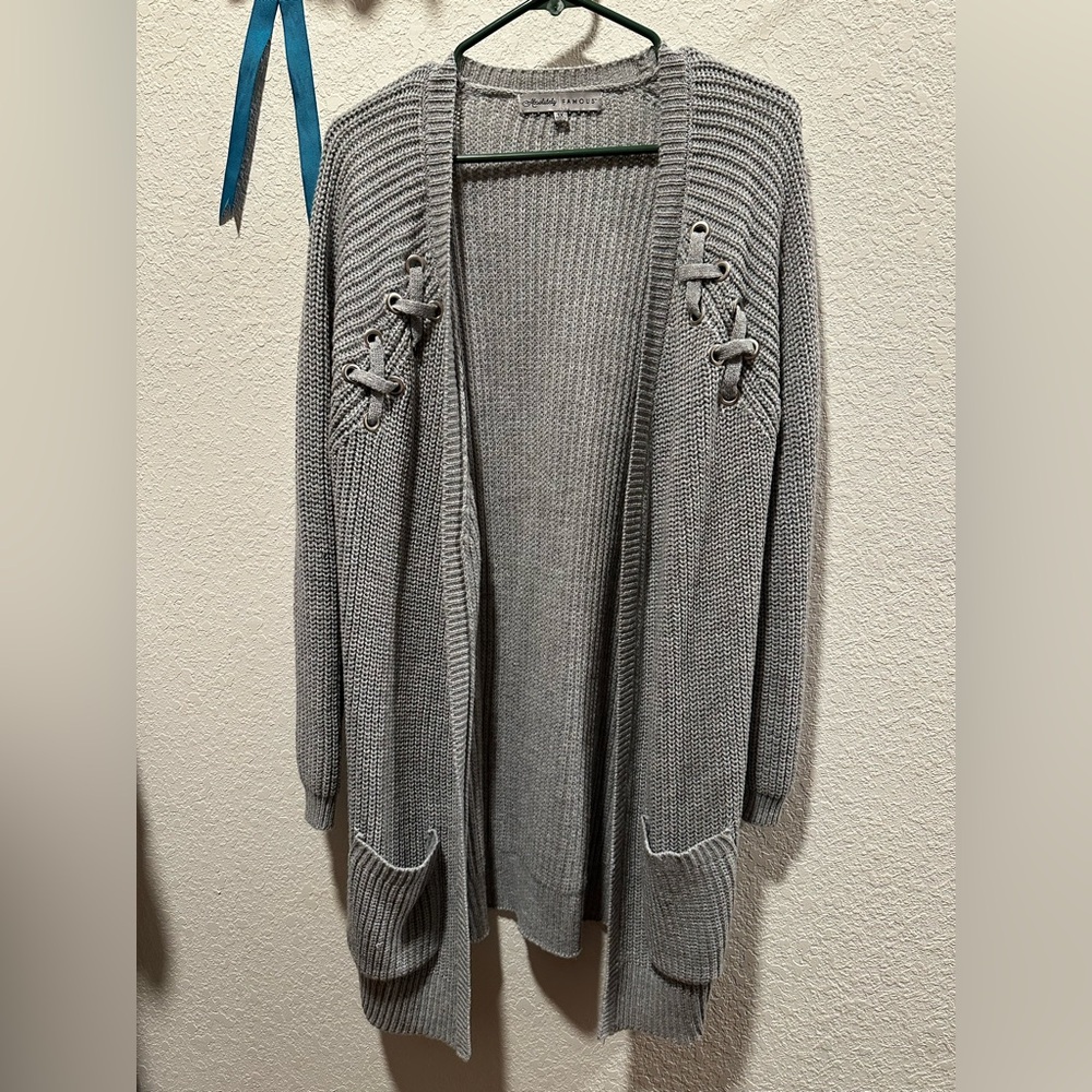 Grey Cardigan Sweater